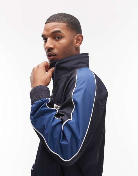 Tommy Hilfiger - Windjack met hoge kraag in marineblauw - view 1