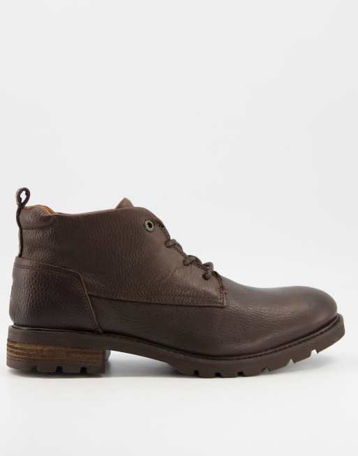 Tommy Hilfiger - Winterlaarzen gevoerd met schapenvacht in bruin