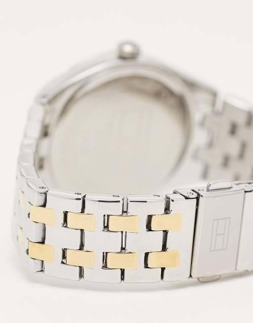 Tommy Hilfiger womens bracelet watch with black dial in gold/silver, 3 of 4