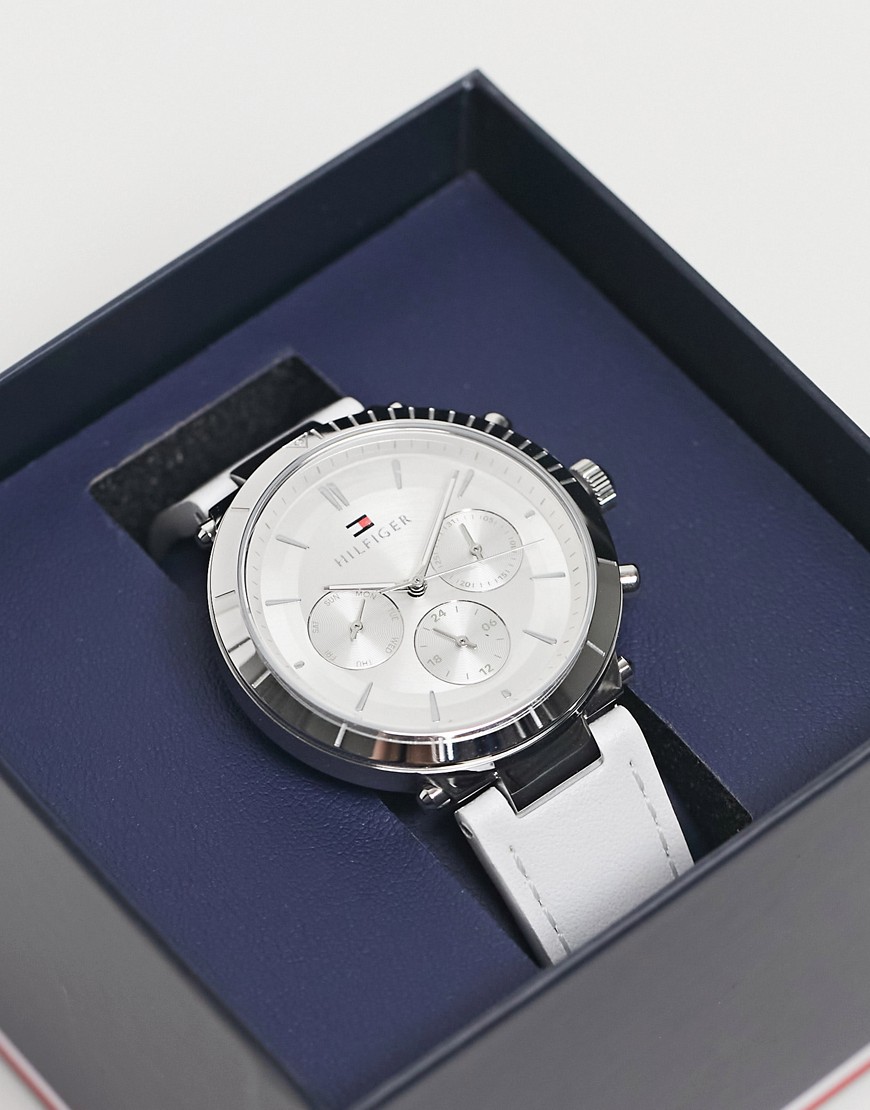 Tommy Hilfiger womens leather watch in white