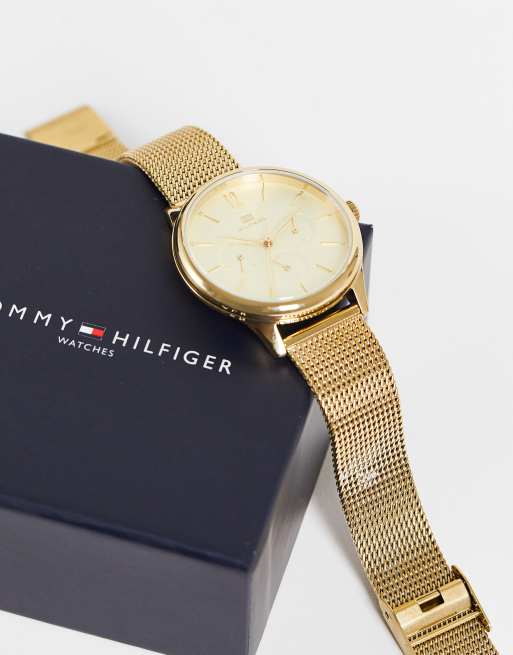 Womens gold shop tommy hilfiger watch