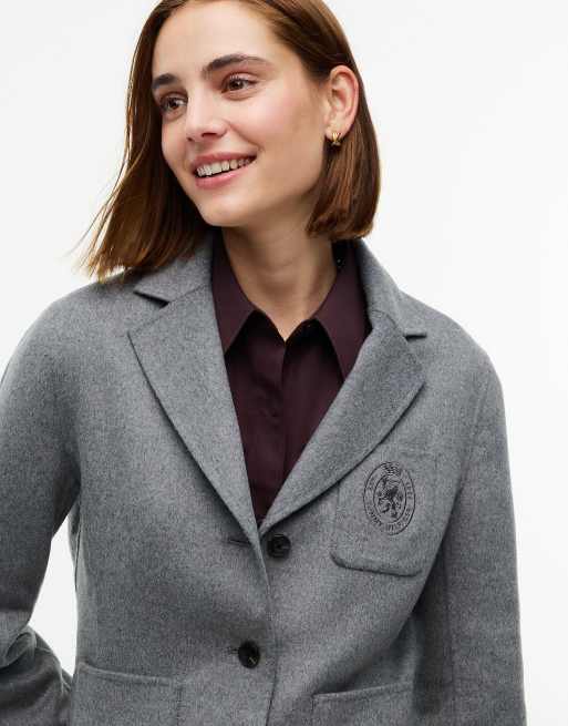 Tommy Hilfiger Wool blend slim single breasted jacket in grey, 3 of 6