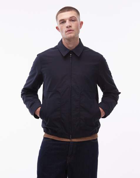 Tommy Hilfiger wool Ivy collared jacket in navy - view 1