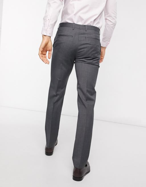 Tommy Hilfiger Men's Grey Suit Belt Loop Casual Trousers 