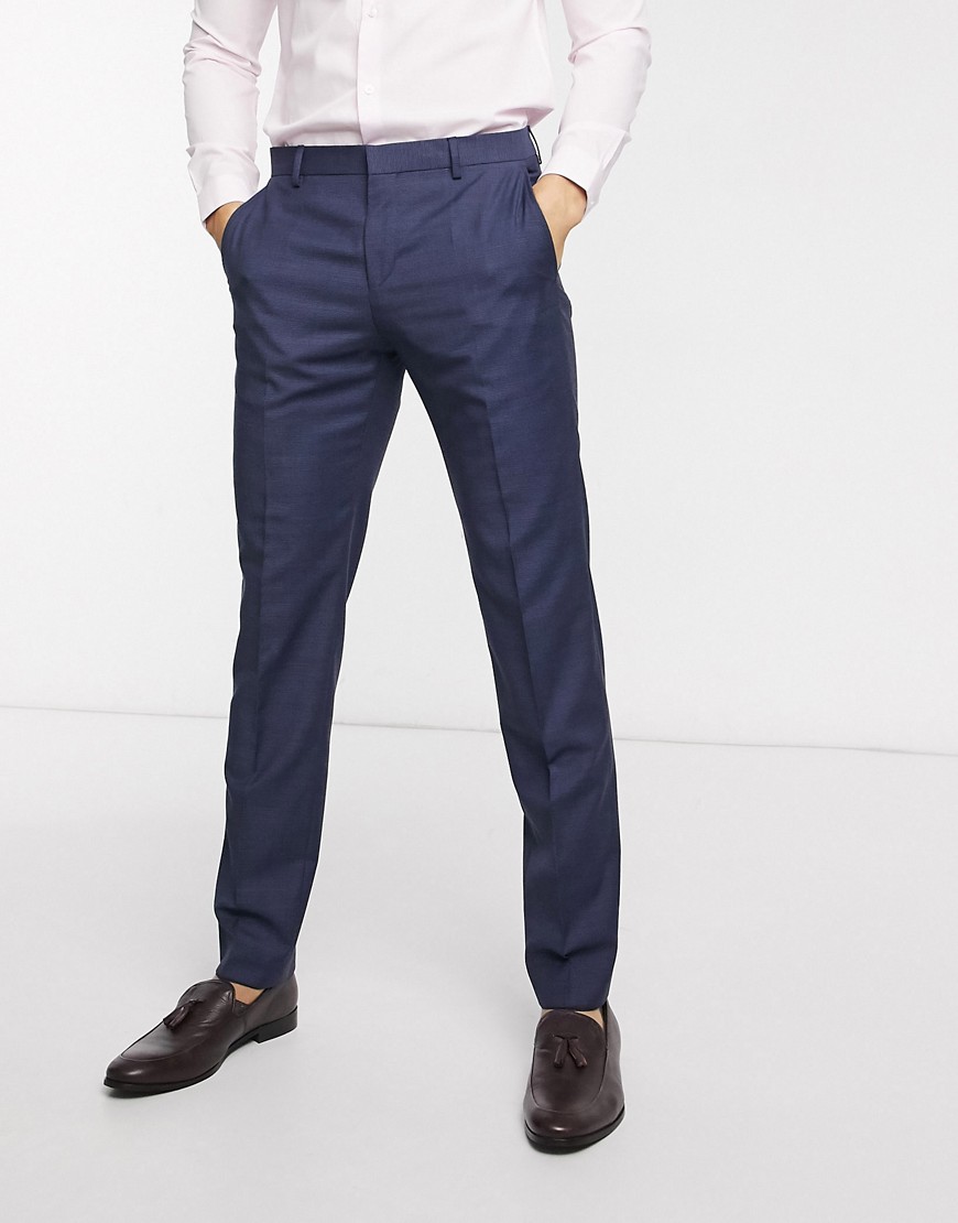 Tommy Hilfiger wool regular fit trousers-Blue