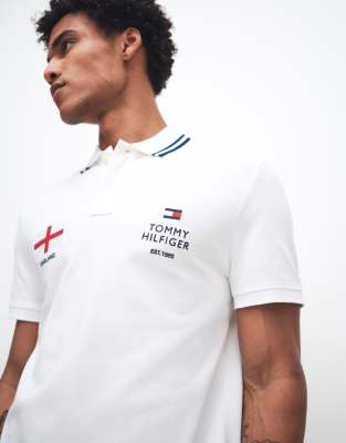 Tommy Hilfiger world cup England polo shirt in white