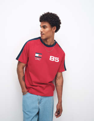 Tommy Hilfiger world cup relaxed fit T-shirt in red