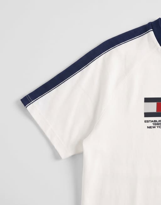 Tommy Hilfiger world cup relaxed fit T-shirt in white, 9 of 9