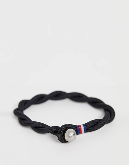 Tommy Hilfiger woven bracelet in black
