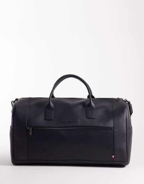 Tommy Hilfiger woven duffle bag in black - view 1
