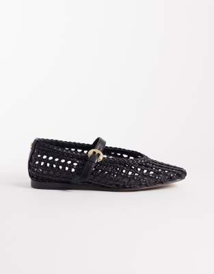  woven leather ballet pump 