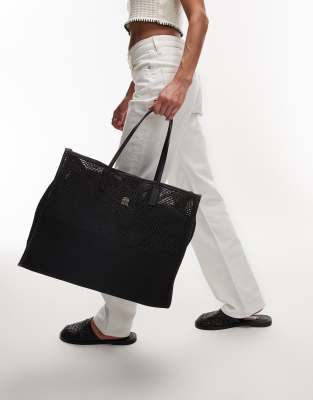 Tommy Hilfiger Woven Straw Large Tote Bag