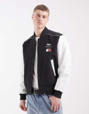 Tommy Hilfiger X Cadillac F1 Bomber Jacket In Black