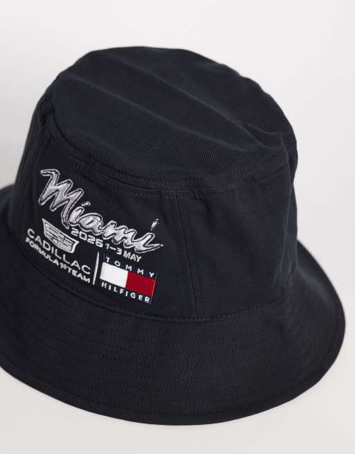 Tommy Hilfiger x Cadillac F1 Miami bucket hat in black, 3 of 3