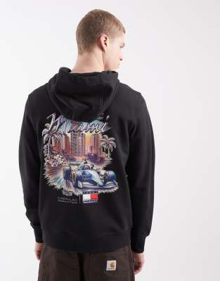 Tommy Hilfiger x Cadillac F1 Miami hoodie in black