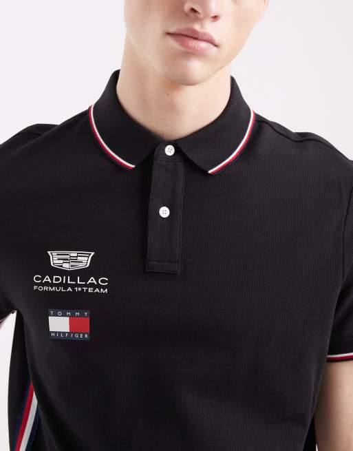 Tommy Hilfiger x Cadillac – F1 Replica – Svart pikétröja, 5 av 5