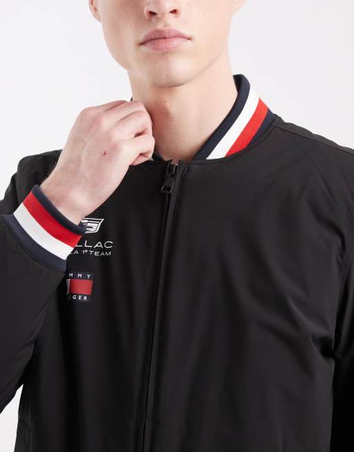 Tommy Hilfiger x Cadillac F1 - Replica varsity jack in zwart, 3 van 5