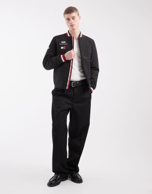 Tommy Hilfiger Tommy X Cadillac F1 Team Replica Bomber In Black