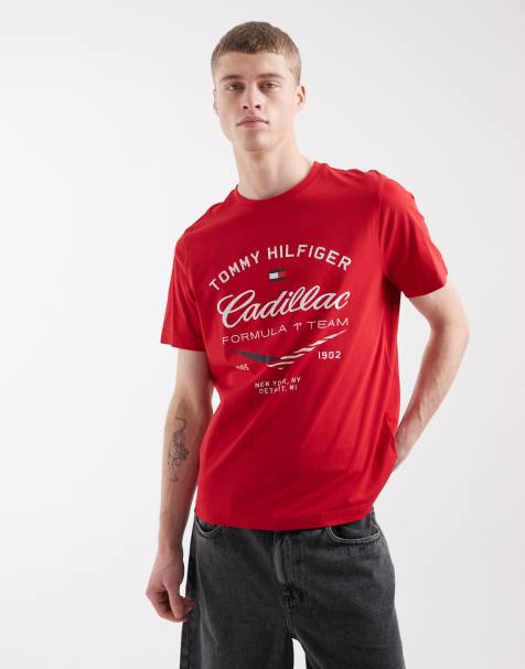 Tommy Hilfiger x Cadillac – F1 – Röd t-shirt i collegestil - view 1