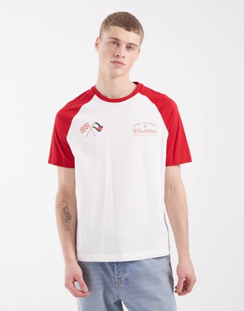 Tommy Hilfiger x Cadillac F1 speedometer t-shirt in white & red