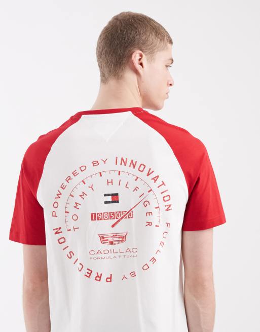 Tommy Hilfiger x Cadillac F1 speedometer t-shirt in white & red, 3 of 5
