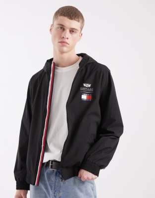 Tommy Hilfiger X Cadillac F1 Windbreaker Jacket In Black