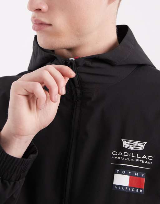 Tommy Hilfiger x Cadillac F1 windbreaker jacket in black, 3 of 5