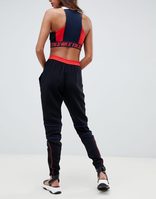 red tommy hilfiger joggers