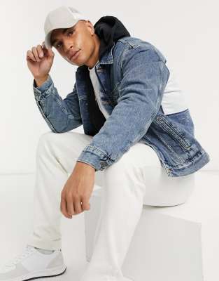 lewis hamilton hooded denim jacket