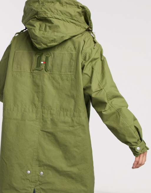 Tommy Hilfiger x Lewis Hamilton capsule hooded parka in mermaid green