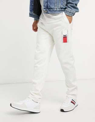 white tommy hilfiger joggers