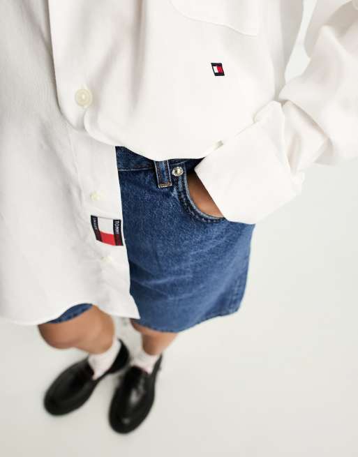 Tommy Hilfiger x Shawn Mendes - Chemise Oxford à manches longues et logo drapeau - Blanc, 2 de 4
