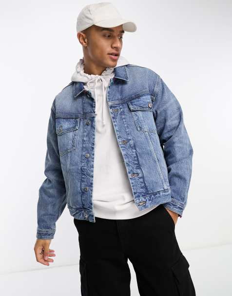 Jean jacket with 2025 black jeans men