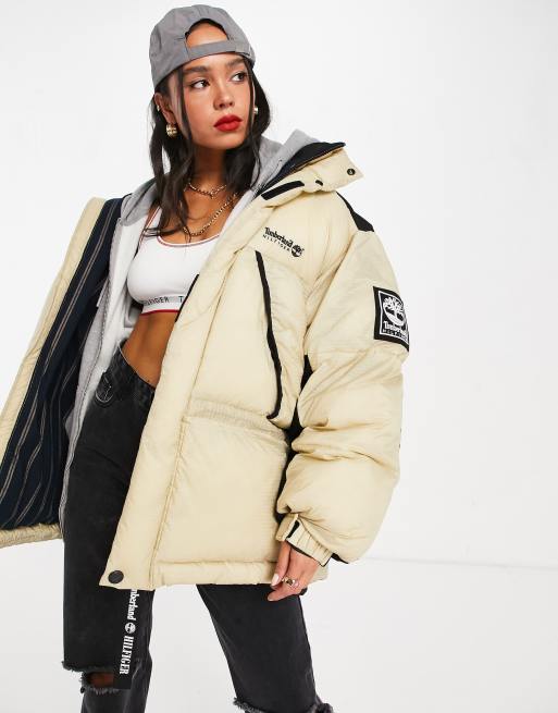 Tommy Hilfiger x Timberland – Beige pufferjacka