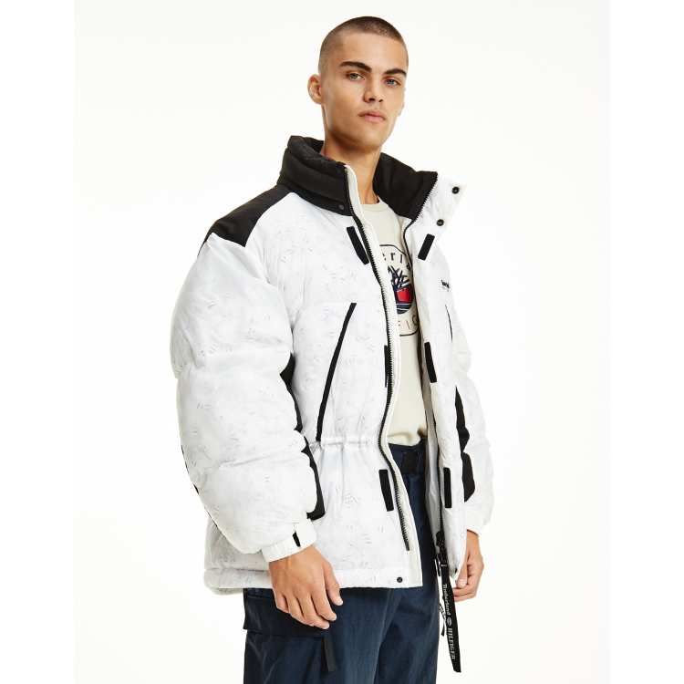 Tommy Hilfiger x Timberland capsule transparent shell puffer jacket in clear