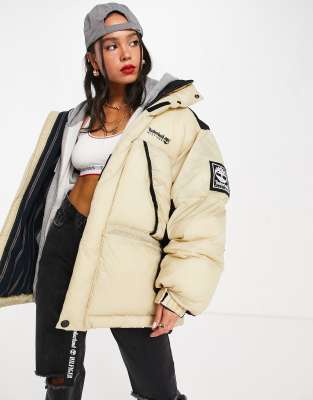 Tommy Hilfiger x Timberland puffer jacket in beige