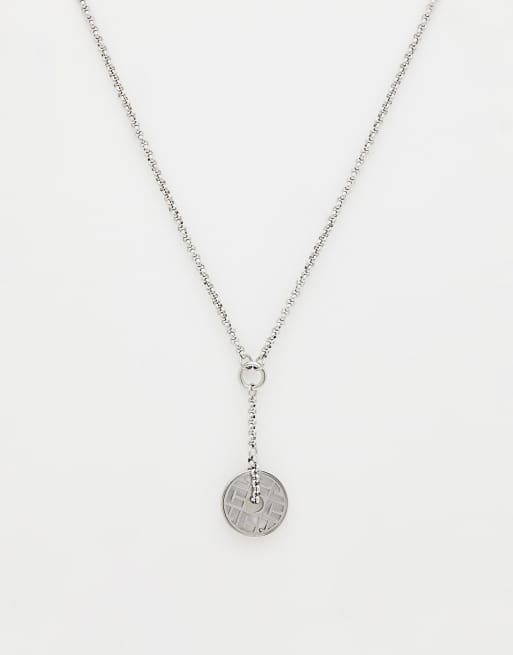 Tommy Hilfiger y-chain necklace in silver | ASOS