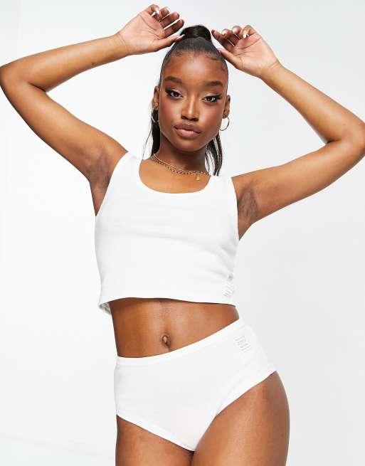 Tommy Hilfiger - Zendaya - Geribbelde slip in wit