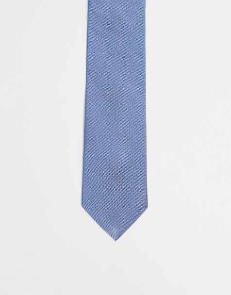 Tommy Hilfiger - Zijden jacquard stropdas in lichtblauw - view 1