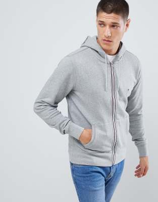 grey tommy hilfiger zip up hoodie