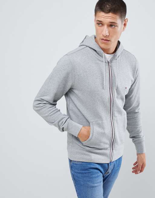 Tommy Hilfiger zip through hoodie in gray