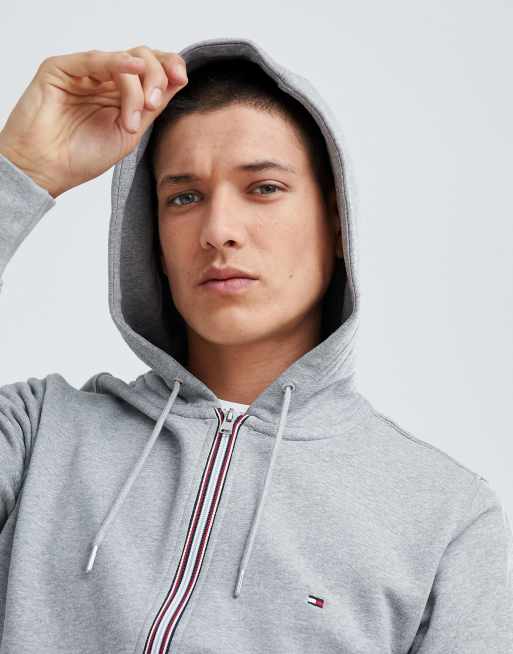 Tommy Hilfiger zip through hoodie in gray