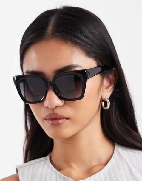 Tommy Hilfiger - Zonnebril met dik montuur in zwart - view 1