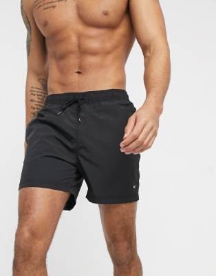 Tommy Hilfiger - Zwemshort met klein logo in zwart