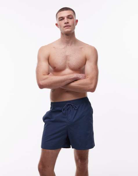 Tommy Hilfiger - Zwemshort met trekkoord en logobies aan de zijkant in blauw - view 1