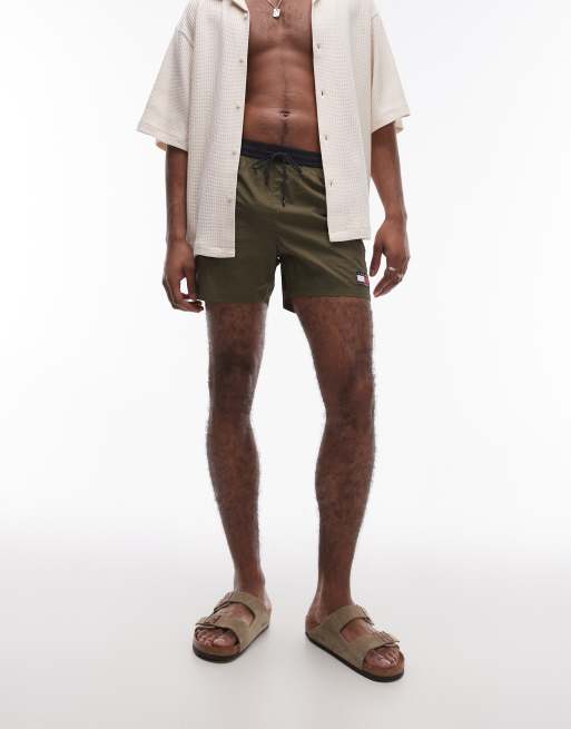 Tommy Hilfiger - Zwemshort met trekkoord in kaki groen, 2 van 4