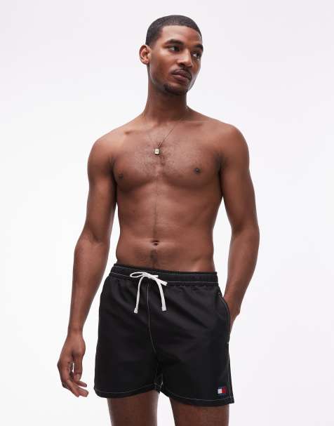 Tommy Hilfiger - Zwemshort met trekkoord in zwart - view 1