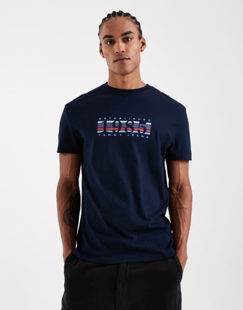 Tommy Jeans 1985 graphic box logo t-shirt in navy - view 1