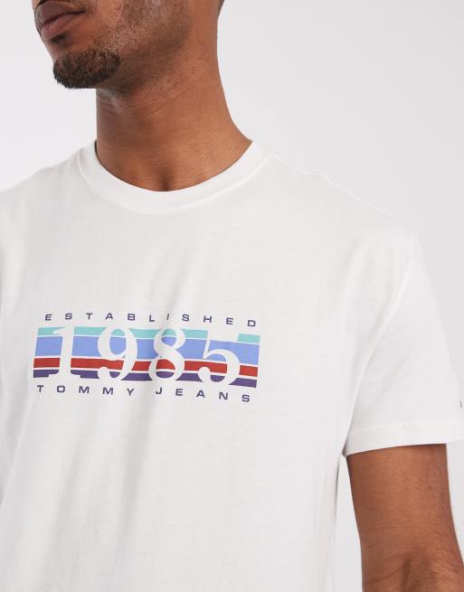 Tommy Jeans - 1985 - T-shirt bianca con riquadro del logo grafico, 2 di 5