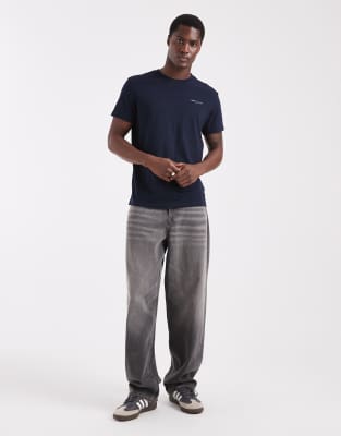 Tommy Jeans 2-pack Slim Linear Chest Logo T-shirts In Blue